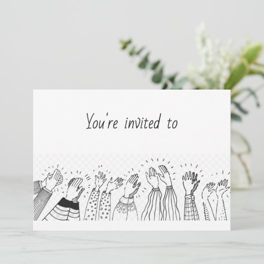 Luncheon Modern Simple Einladung (Stehend Vorderseite)