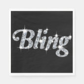 Luncheon Napkin mit Imitats Diamond Bling Design Serviette (Vorderseite)