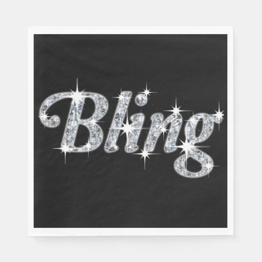 Luncheon Napkin mit Imitats Diamond Bling Design Serviette (Vorderseite)