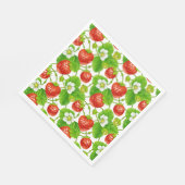 Luncheon Paper Napkins-Strawberries Serviette (Ecke)