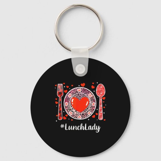 #lunchlady Lunch Lady Women Matching Happy Valenti Schlüsselanhänger (Vorderseite)
