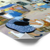 Lunchtime in a Market Square Tuscany Poster (Ecke)