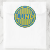 Lund City Pride Emblem – Swedish Identity Runder Aufkleber (Tasche)