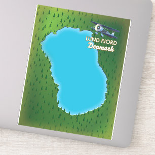 Lund Fjord Dänemark Karte Aufkleber