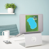 Lund Fjord Denmark Karte Aufkleber (Laptop auf Schreibtisch)