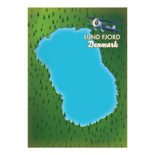 Lund Fjord Denmark Karte Fotodruck