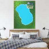 Lund Fjord Denmark Karte Leinwanddruck (Insitu (Schlafzimmer))