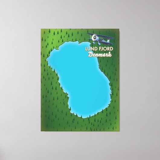 Lund Fjord Denmark Karte Leinwanddruck (Vorderseite)