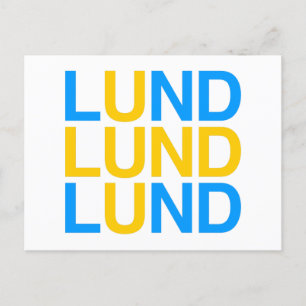 LUND Schwedische Flagge Postkarte