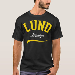 Lund Sweden Sverige Vintag Athletic Retro Sports T-Shirt