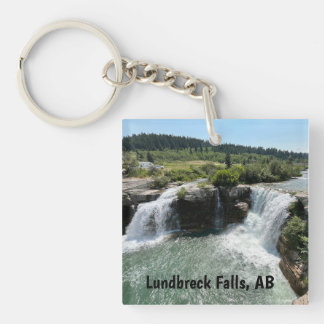 Lundbreck Falls - Landschaft in Alberta Schlüsselanhänger