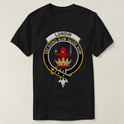 Lundin Wappen Tartan Clan Scottish Clan T-Shirt (Design vorne)