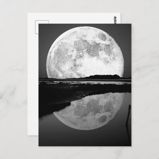 Lune et son reflet postkarte (Vorne/Hinten)