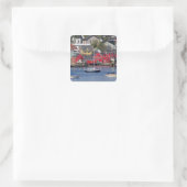 Lunenberg, Nova Scotia, Kanada. 3 Quadratischer Aufkleber (Tasche)