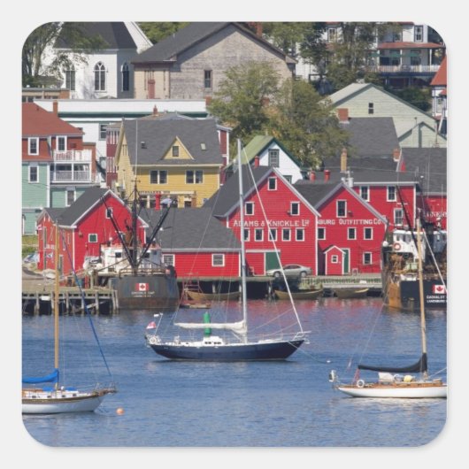 Lunenberg, Nova Scotia, Kanada. 3 Quadratischer Aufkleber (Vorderseite)