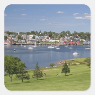 Lunenberg, Nova Scotia, Kanada. Quadratischer Aufkleber