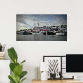 Lunenburg Harbour, NS fine art print Poster (Heimbüro)