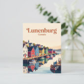 Lunenburg-Wasserfront Kanada Postkarte (Stehend Vorderseite)