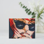 Lunettes Noires Postkarte (Stehend Vorderseite)