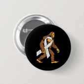 Lung Cancer Awareness Bigfoot White Ribbon Suprt M Button (Vorne & Hinten)
