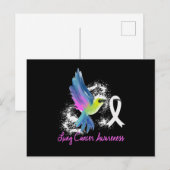 Lung Cancer Awareness Pearl Ankündigungspostkarte (Vorne/Hinten)