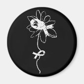 Lung Cancer Awareness Pearl Magnet (Vorne)