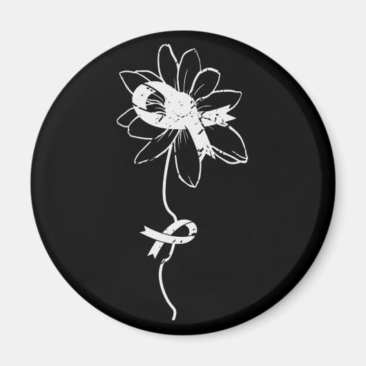 Lung Cancer Awareness Pearl Magnet (Vorne)