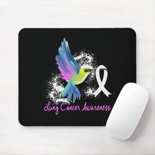 Lung Cancer Awareness Pearl Mousepad (Mit Mouse)