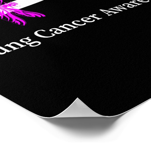 Lung Cancer Awareness Pearl Poster (Ecke)