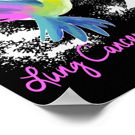 Lung Cancer Awareness Pearl Poster (Ecke)