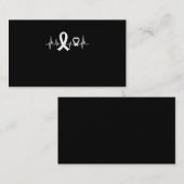 Lung Cancer Awareness Pearl Visitenkarte (Vorne/Hinten)