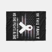Lung Cancer Awareness Survivor Design Fleecedecke (Vorderseite (Horizontal))