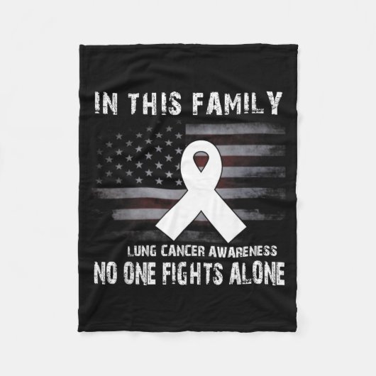 Lung Cancer Awareness Survivor Design Fleecedecke (Vorderseite)
