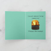 Lung Capacity Over the Hill Funny Birthday Card Karte (Innenseite)