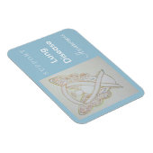 Lung Disease Awareness Ribbon Angel Custom Magnet (Rechte Seite)