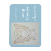Lung Disease Awareness Ribbon Angel Custom Magnet (Vertikal)