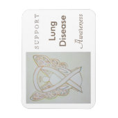 Lung Disease Awareness Ribbon Angel Custom Magnet (Vertikal)