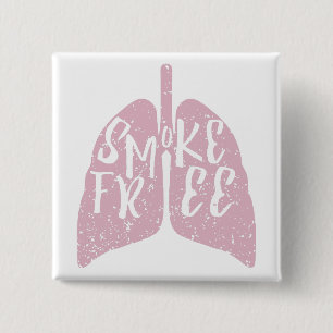 Lung Health Smoking free Button