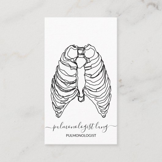 Lung-Lungenärztin Visitenkarte (Vorderseite)