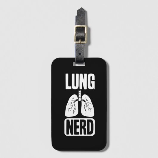 Lung Nerd RT Pulmonologe Atemtherapie Gepäckanhänger (Vorderseite Vertikal)