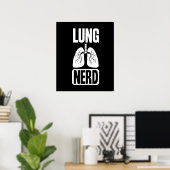 Lung Nerd RT Pulmonologe Atemtherapie Poster (Heimbüro)
