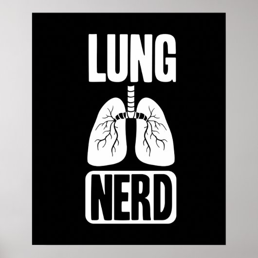 Lung Nerd RT Pulmonologe Atemtherapie Poster (Vorne)