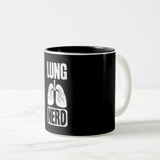 Lung Nerd RT Pulmonologist Respiratory Therapy Zweifarbige Tasse (VorderseiteRechts)