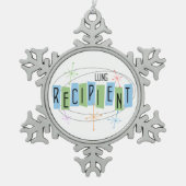 Lung Recipient Schneeflocken Zinn-Ornament (Vorderseite)