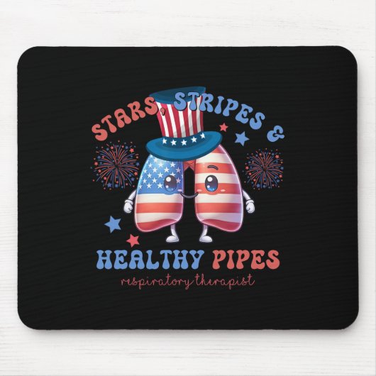 Lung Squad Atemtherapeut Patriotic 4. Mousepad (Vorne)