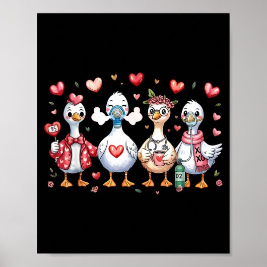 Lung Squad Resratory Therast Silly Goose Valentine Poster (Vorne)