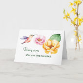 Lung Transplant Denken Sie an Ihre Blume Karte (Gelbe Blume)