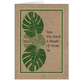 Lung Transplant Operation Gute Karte mit Blätter (Vorne)