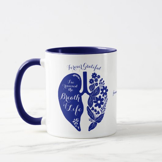 Lung Transplant Wildblume Atem des Lebens Custom Tasse (Links)