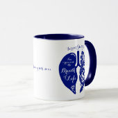Lung Transplant Wildblume Atem des Lebens Custom Tasse (VorderseiteRechts)